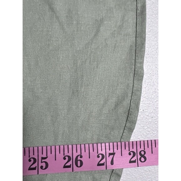 A New Day (Target) M Sage Green Blouse Top Linen Blend Oversized Comfort Tie - Picture 11 of 12